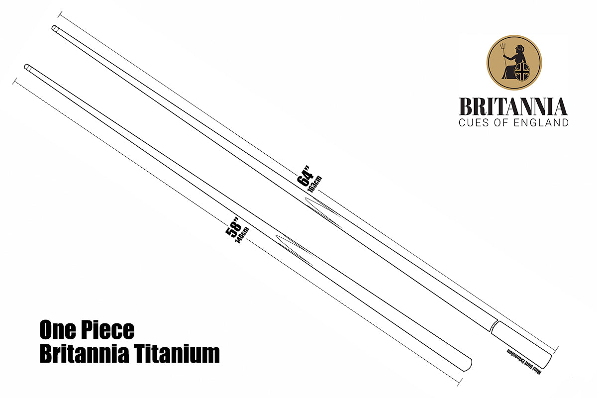 Britannia 1 Piece Polaris Titanium Snooker Cue