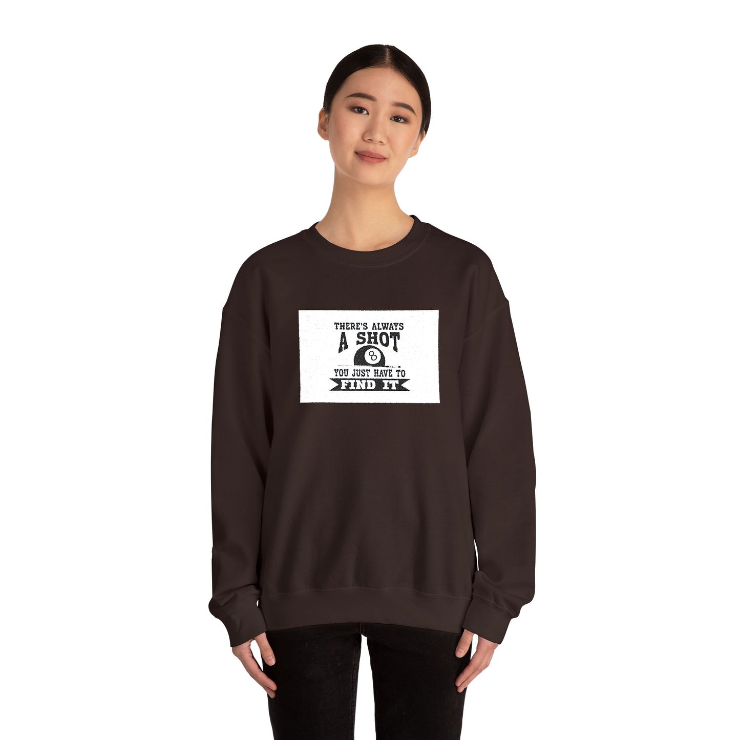 Crewneck Sweatshirt - "There's Always A Shot Worth Trying" Retro Camera Graphic
