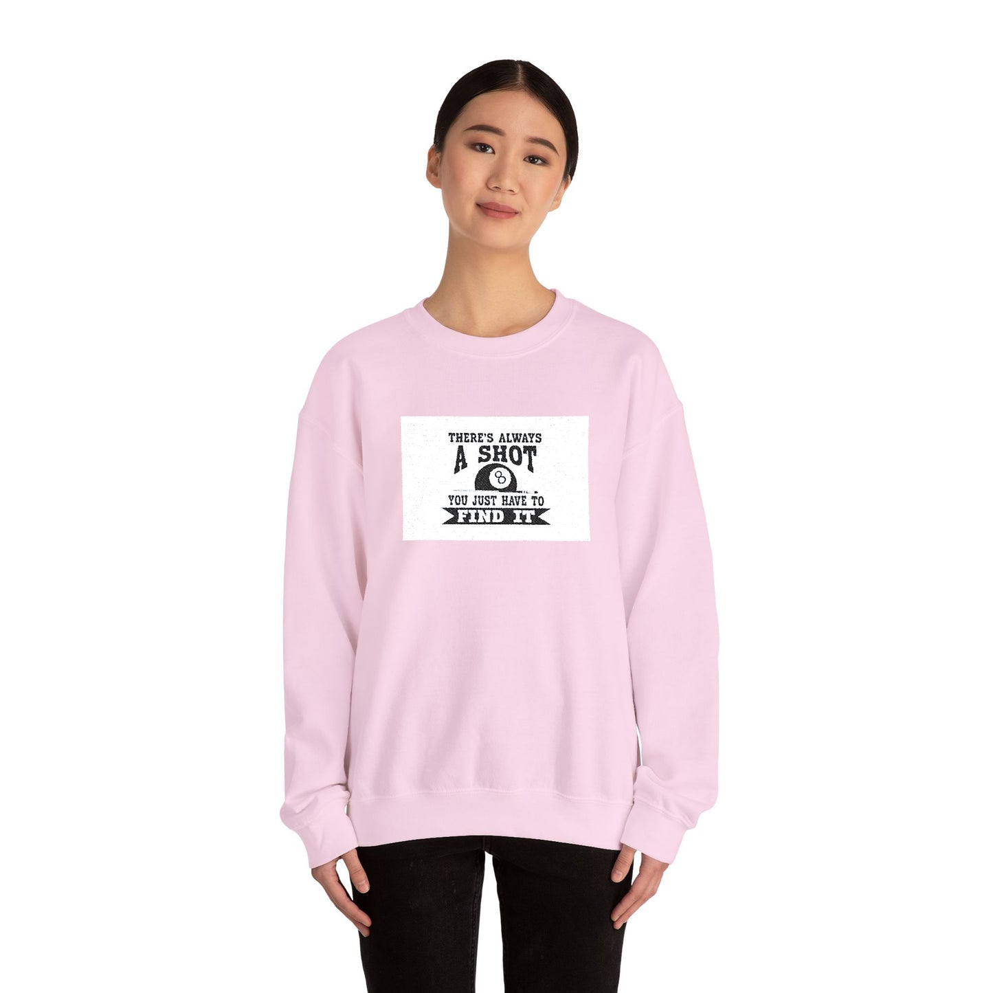 Crewneck Sweatshirt - "There's Always A Shot Worth Trying" Retro Camera Graphic
