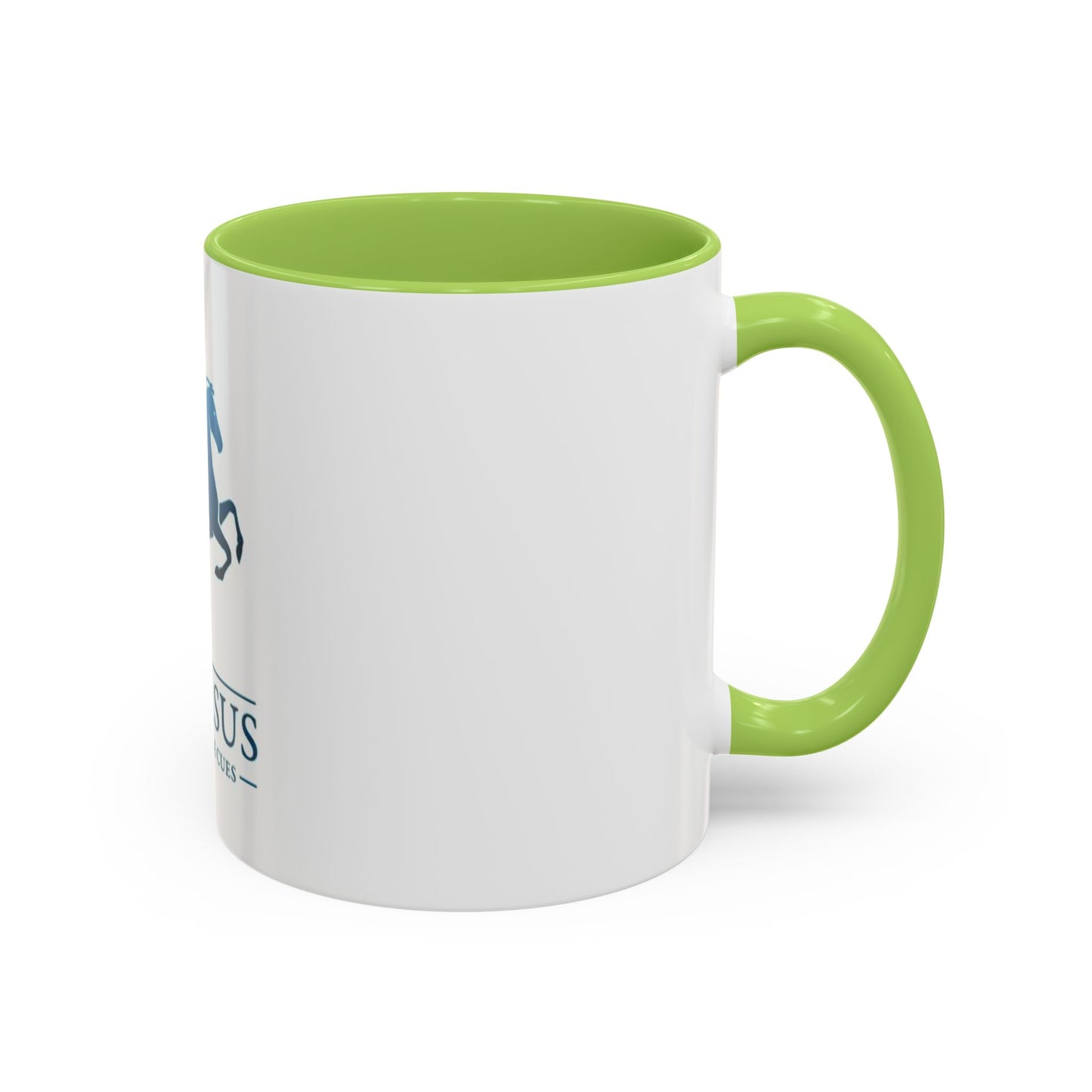 Pegasus Handmade Cues Accent Coffee Mug – Blue Winged Horse Logo (11oz)