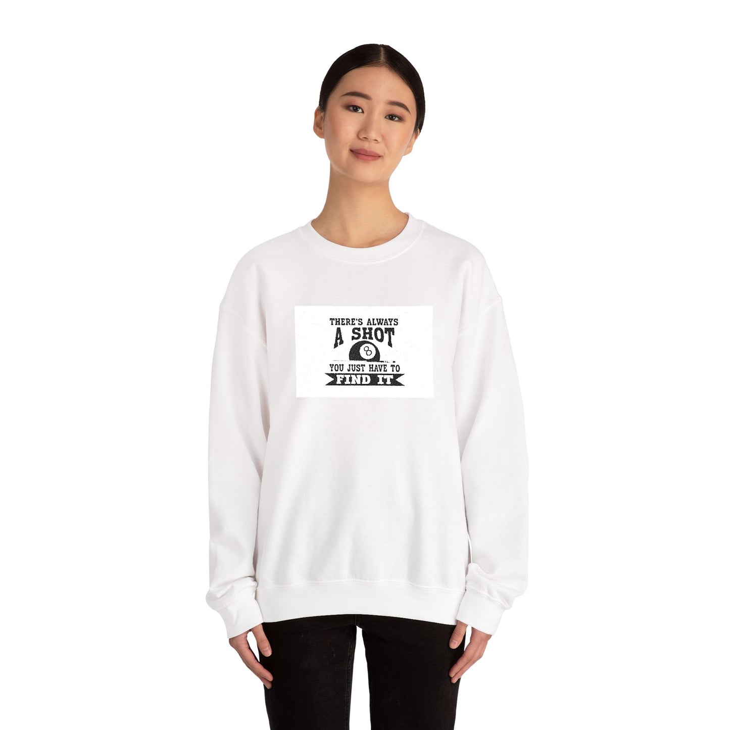 Crewneck Sweatshirt - "There's Always A Shot Worth Trying" Retro Camera Graphic