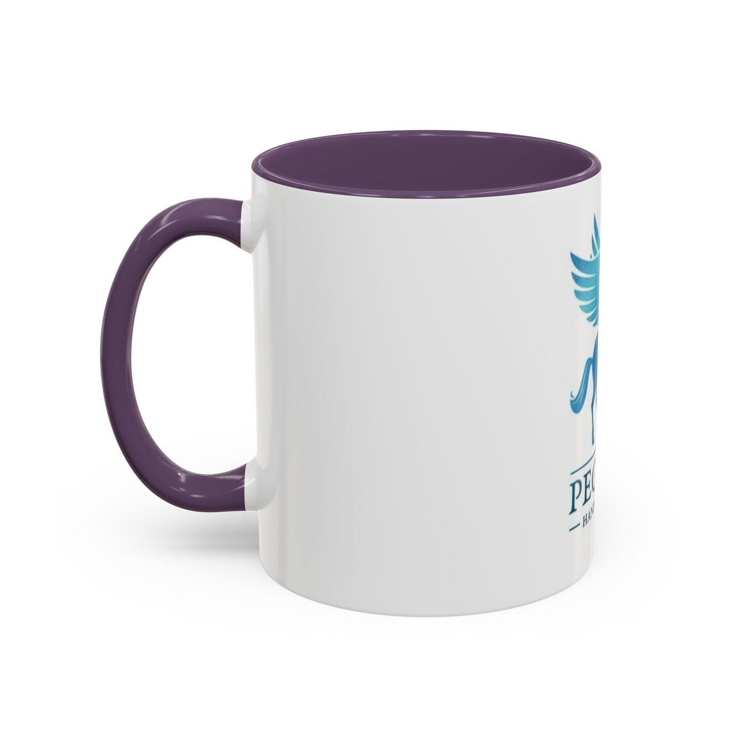 Pegasus Handmade Cues Accent Coffee Mug – Blue Winged Horse Logo (11oz)