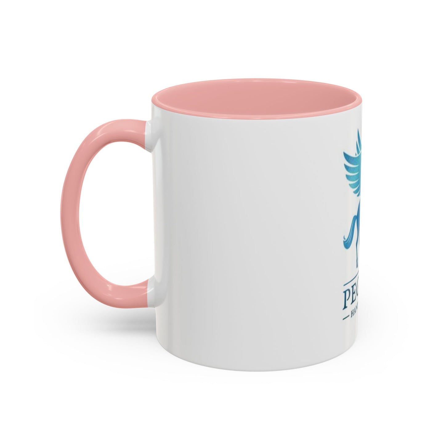 Pegasus Handmade Cues Accent Coffee Mug – Blue Winged Horse Logo (11oz)