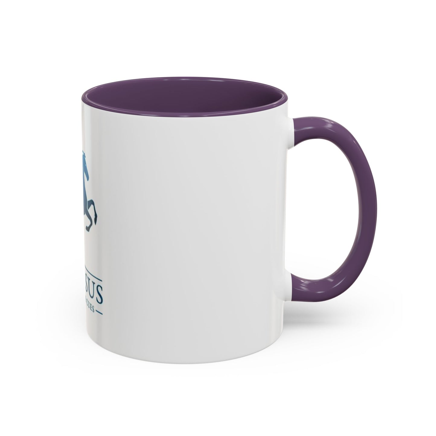 Pegasus Handmade Cues Accent Coffee Mug – Blue Winged Horse Logo (11oz)