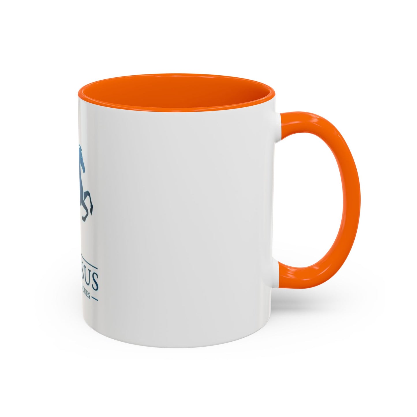 Pegasus Handmade Cues Accent Coffee Mug – Blue Winged Horse Logo (11oz)