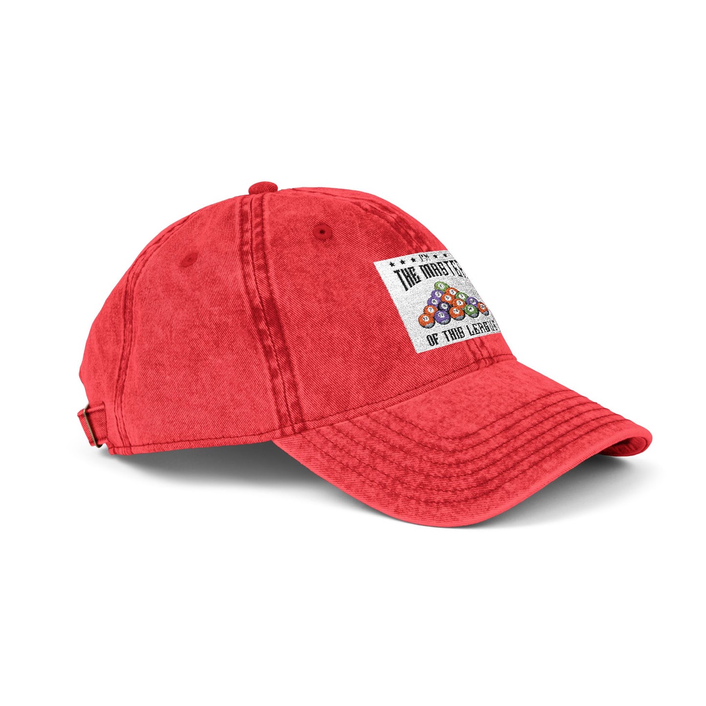Vintage Embroidered Cap — Retro Patch Pool Balls Design
