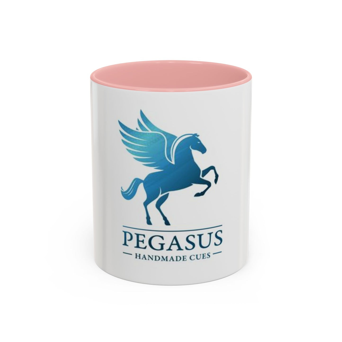 Pegasus Handmade Cues Accent Coffee Mug – Blue Winged Horse Logo (11oz)
