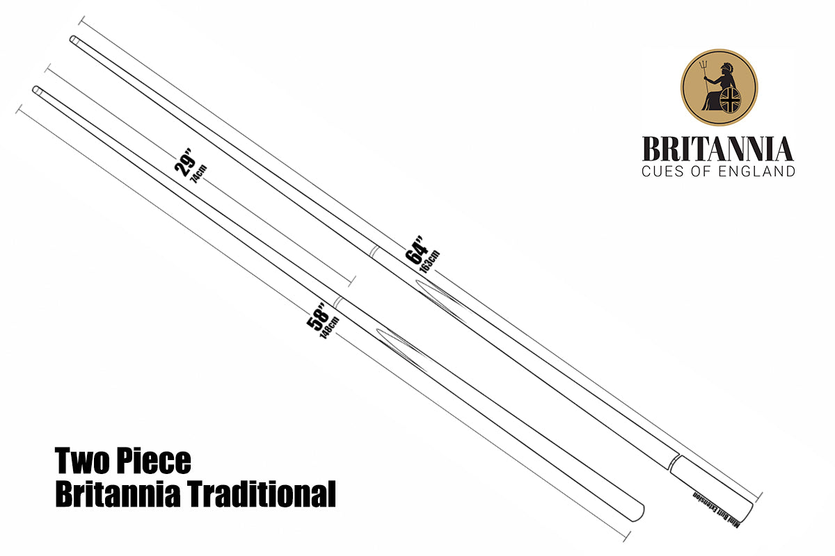 Britannia 2 Piece Focus Snooker Cue
